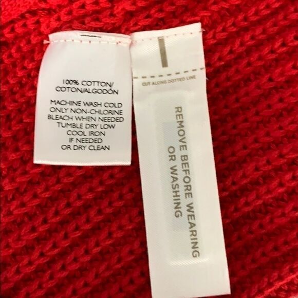 Loft red knit sweater- size XS - Picture 8 of 8